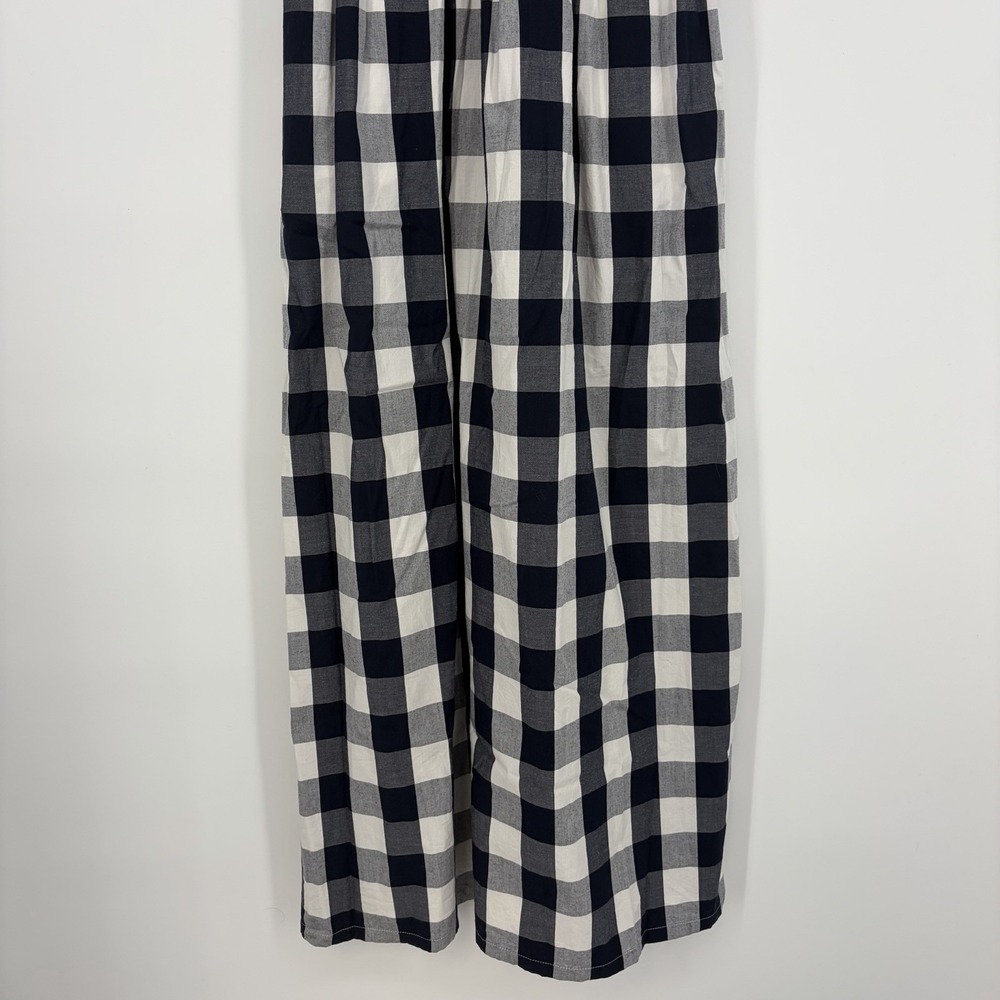 J.Crew Navy Buffalo Plaid Midi Dress 0 Nautical Boat Coastal Preppy Summer Fall - Picture 3 of 15